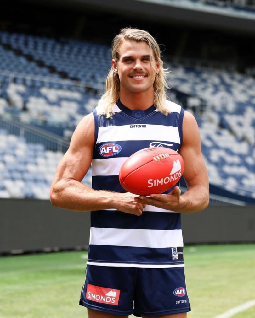 Smith is a Cotton On ambassador and Cotton On sponsors Geelong.