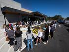 The huge line for Starbucks’ first WA store.