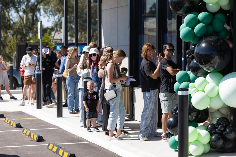 Queues started at 4.30am for the Piara Waters store.