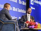 Leadership Matters breakfast at Crown with guest speaker Ryan Stokes. Ryan Stokes interviewed by Ben Harvey.