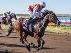 Jessica Gray, riding Calico Kid at Carnarvon in July, has been banned for riding while on drugs at the Broome Cup.