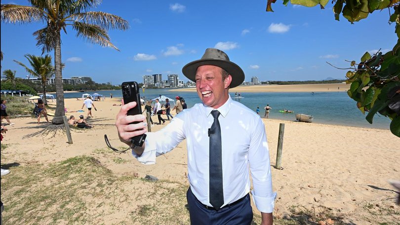 Queensland Premier Steven Miles is setting a frenetic pace in the final days of the campaign. (Darren England/AAP PHOTOS)