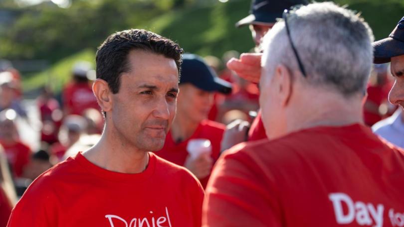 Queensland Opposition Leader David Crisafulli has slipped in the ratings ahead of Saturday's vote. (Russell Freeman/AAP PHOTOS)