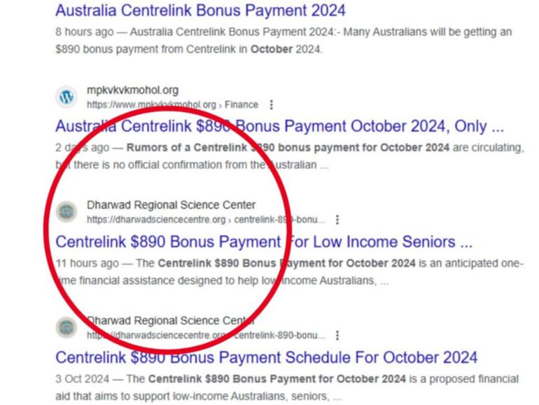 A number of sites spreading fake information about Centrelink payments have been emerging, and Aussies have been warned to avoid them.