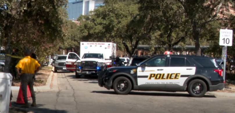 Three children were in the car in the San Antonia carpark when the incident happened. 