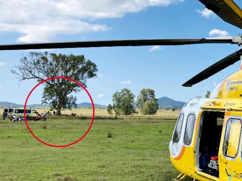 A man in his 40s was rescued from a rural property in Raglan after a dirt bike accident on Saturday.