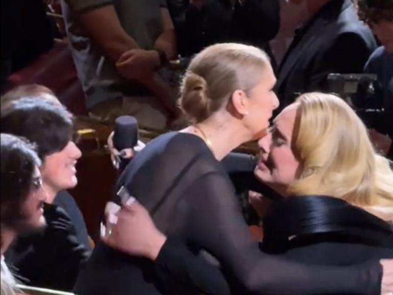 This is the emotional moment Adele burst into tears after spotting Céline Dion in the audience during her Las Vegas residency show. 