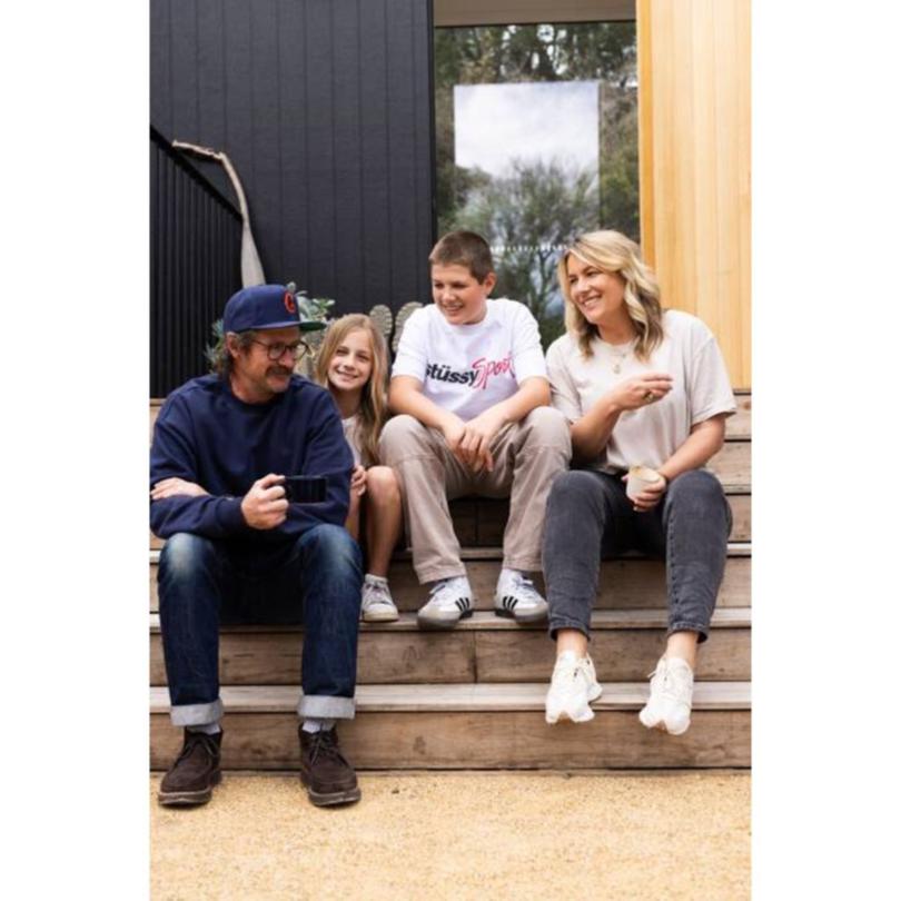 Interior designer Claire Evans and her family at the Rye home