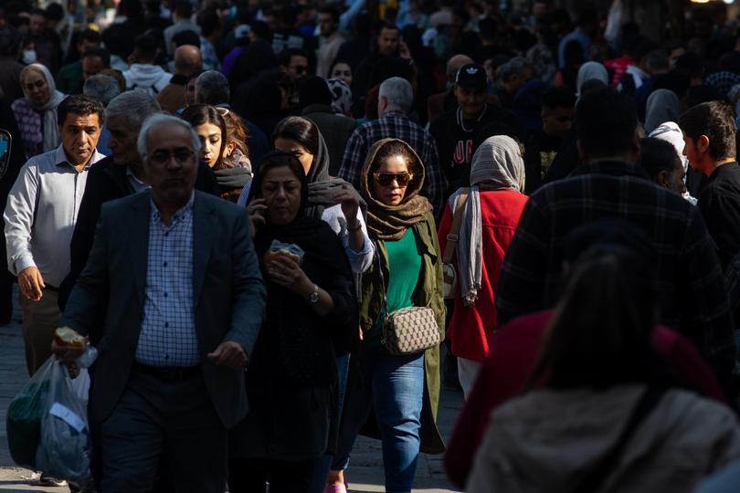 Iranian shoppers in Tehran on Sunday, Oct. 27, 2024. 