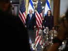 Vice President Kamala Harris and Prime Minister Benjamin Netanyahu of Israel at the White House in July.