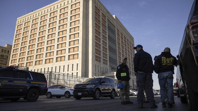 Officers outside Brooklyn's Metropolitan Detention Centre, where Sean "Diddy" Combs is incarcerated.