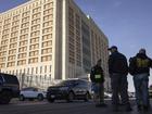 Officers outside Brooklyn's Metropolitan Detention Centre, where Sean "Diddy" Combs is incarcerated.