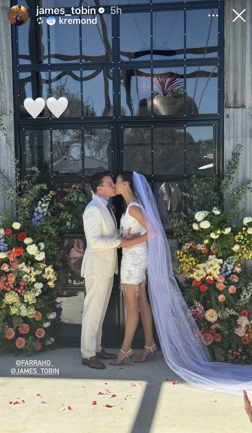 The happy couple opted for a modern ceremony, opting to switch-up traditional elements.
