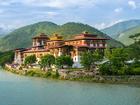 Punakha Dzong Monastery, one of the largest monestary in Asia, Punakha, Bhutan. 