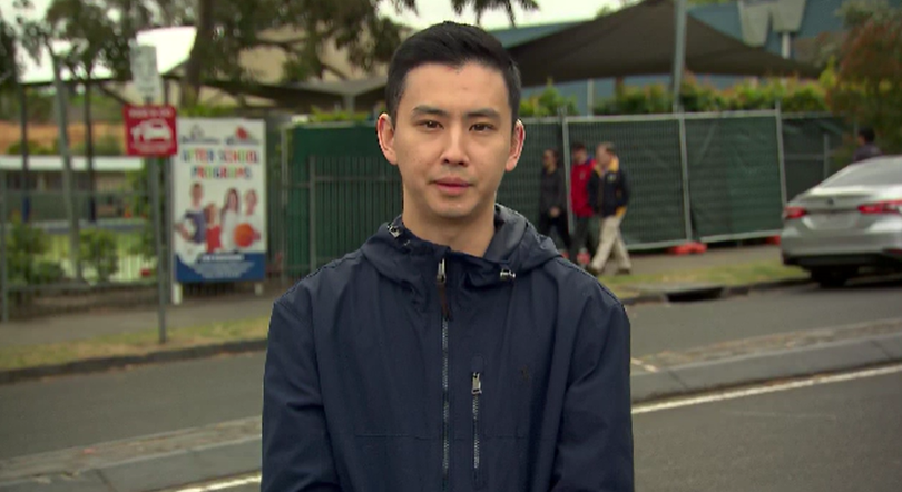 Nathan Fong, whose son attends the school, witnessed the aftermath of the accident.