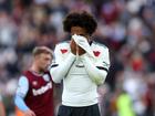 Joshua Zirkzee of Manchester United reacts after defeat to West Ham United on Sunday.