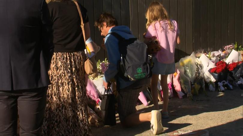 Jack Davey’s mother, father and two sisters visited his school to read tributes left in his honour.