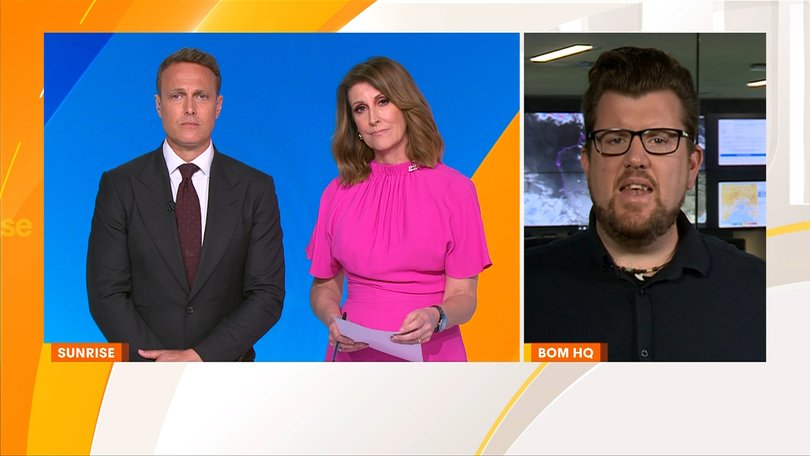 BOM senior meteorologist Dean Narramore speaks about the weather forecast on Sunrise on Thursday.