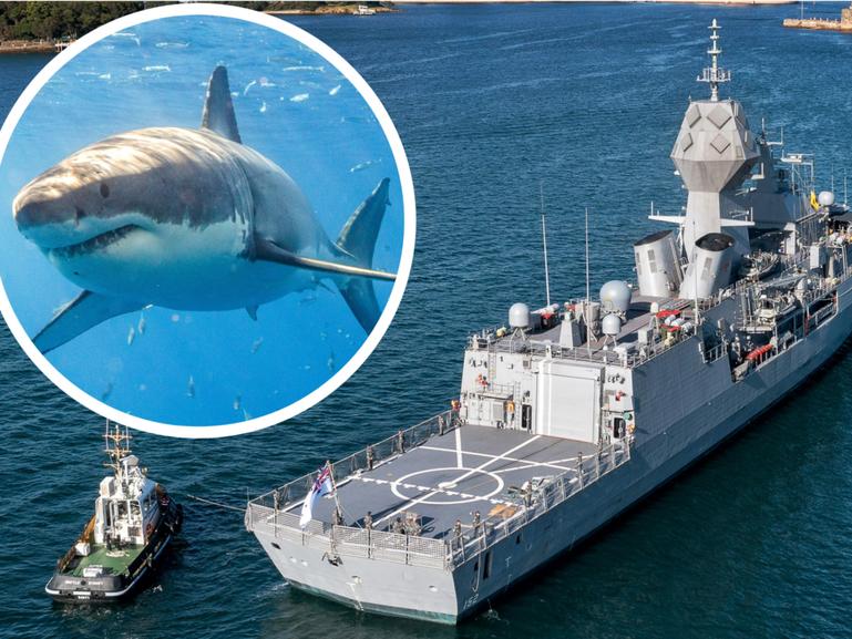 A woman required emergency assistance from a navy vessel after being mauled by a shark off the coast of central Queensland.