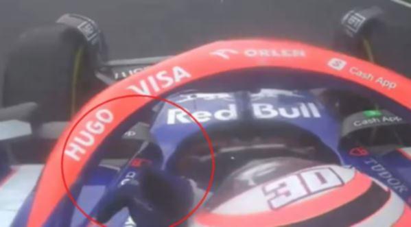 Liam Lawson’s rude gesture towards Sergio Perez at the Mexico GP.