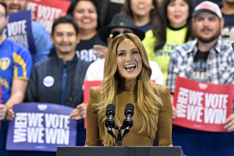 Lopez said she believed in the power of the Latino vote as she urged people to get behind Kamala Harris.