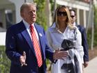 Republican presidential candidate former President Donald Trump and former First Lady Melania Trump after voting in Florida. 