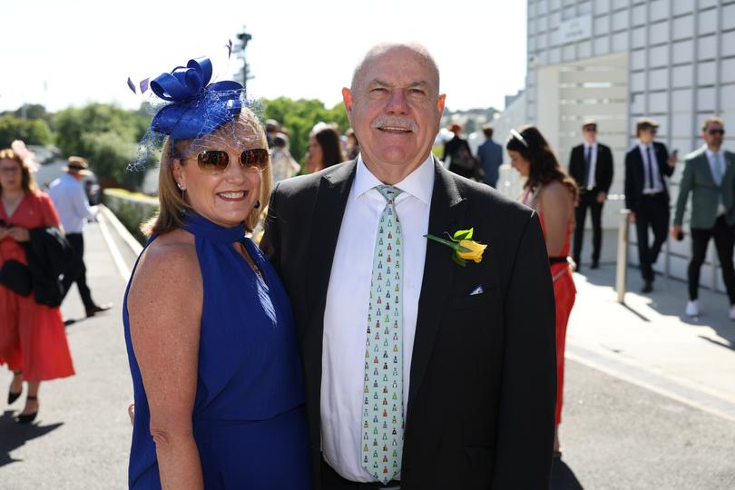 Leigh Matthews with wife Debbie.