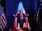 Former president Donald Trump enters a rally in Atlanta on Oct. 28. 