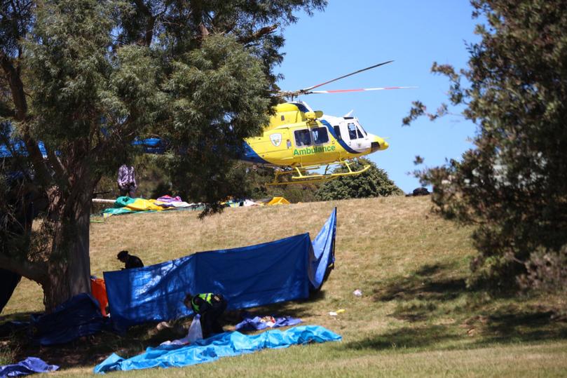 Monte Bovill
@MonteBovill
Awful scene at Tasmania’s Hillcrest Primary School. Multiple students seriously injured after a jumping castle flipped in a gust of wind