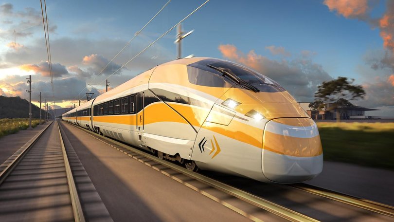 The east coast high-speed rail project will connect Brisbane, Sydney, Canberra and Melbourne. (Supplied by  Minister for Infrastructure, Transport, Regional Development and Local Government Catherine King/AAP PHOTOS)