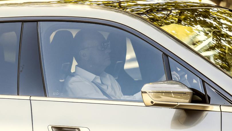 GEN Mineral Resources managing director Chris Ellison arrives at the company's Osborne Park headquarters.