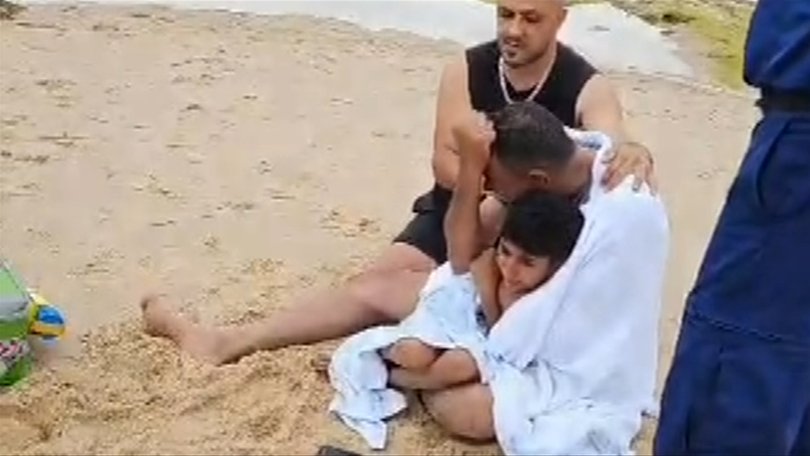 Bystanders looked after the other three children while Laith’s father tried to reach him.