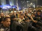 Protesters took to the streets in Tel Aviv after Israeli defence minister Yoav Gallant was sacked. (AP PHOTO)