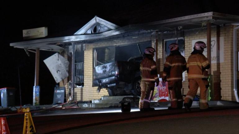 The milk bar sustained extensive damage from the fire.