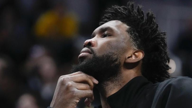 The NBA has suspended the 76ers' Joel Embiid for three games for shoving a newspaper columnist. (AP PHOTO)