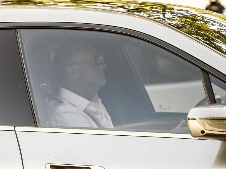 Mineral Resources managing director Chris Ellison arrives at the company's Osborne Park headquarters.