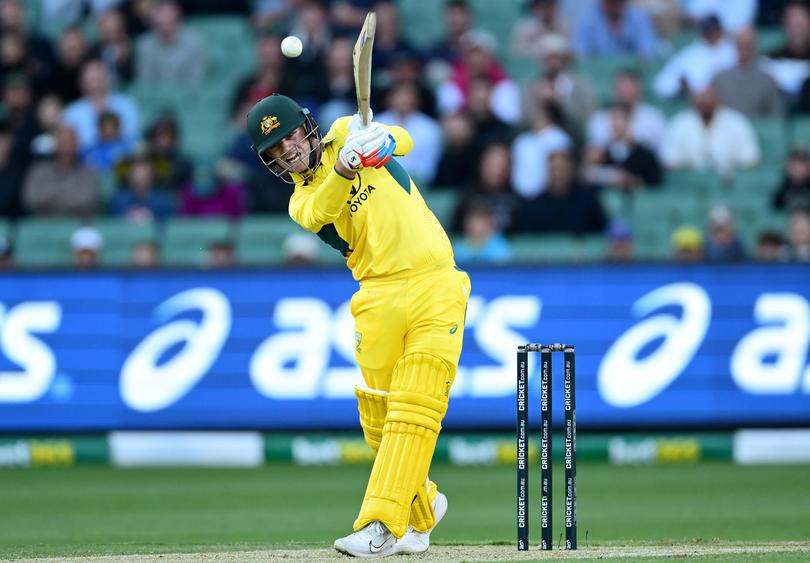 MELBOURNE, AUSTRALIA - NOVEMBER 04: Jake Fraser-McGurk of Australia bats during the first match of the Men's One Day International series between Australia and Pakistan at Melbourne Cricket Ground on November 04, 2024 in Melbourne, Australia. (Photo by Quinn Rooney/Getty Images)