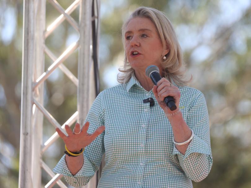 Farmers have gathered at Muresk for a hearing of the parliamentary inquiry into the phase out of the Live Sheep Export by Sea. Pictured - Nationals Senator Bridget McKenzie at the Muresk Institute near Northam