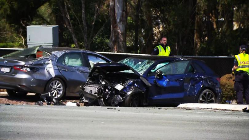 A teenager has been arrested, and a woman has died, after a crash involving a stolen car north of Brisbane. 