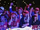 Supporters attend an election night watch party for Donald Trump.