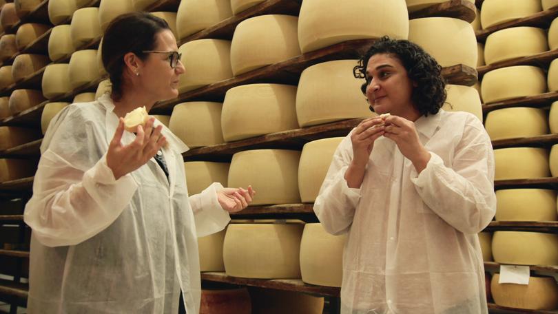 Salt Fat Acid Heat is streaming on Netflix and it features cheese.