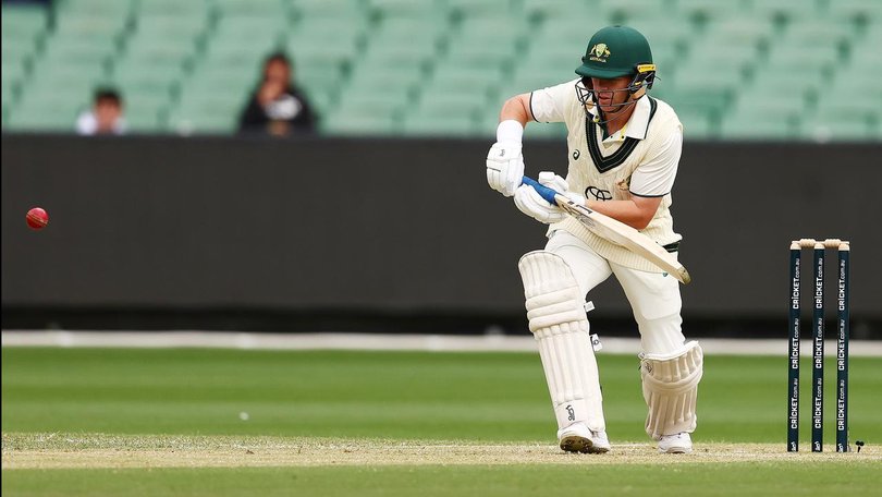 Marcus Harris is unbeaten on 39 in Australia A's first innings against India A at the MCG. (Morgan Hancock/AAP PHOTOS)