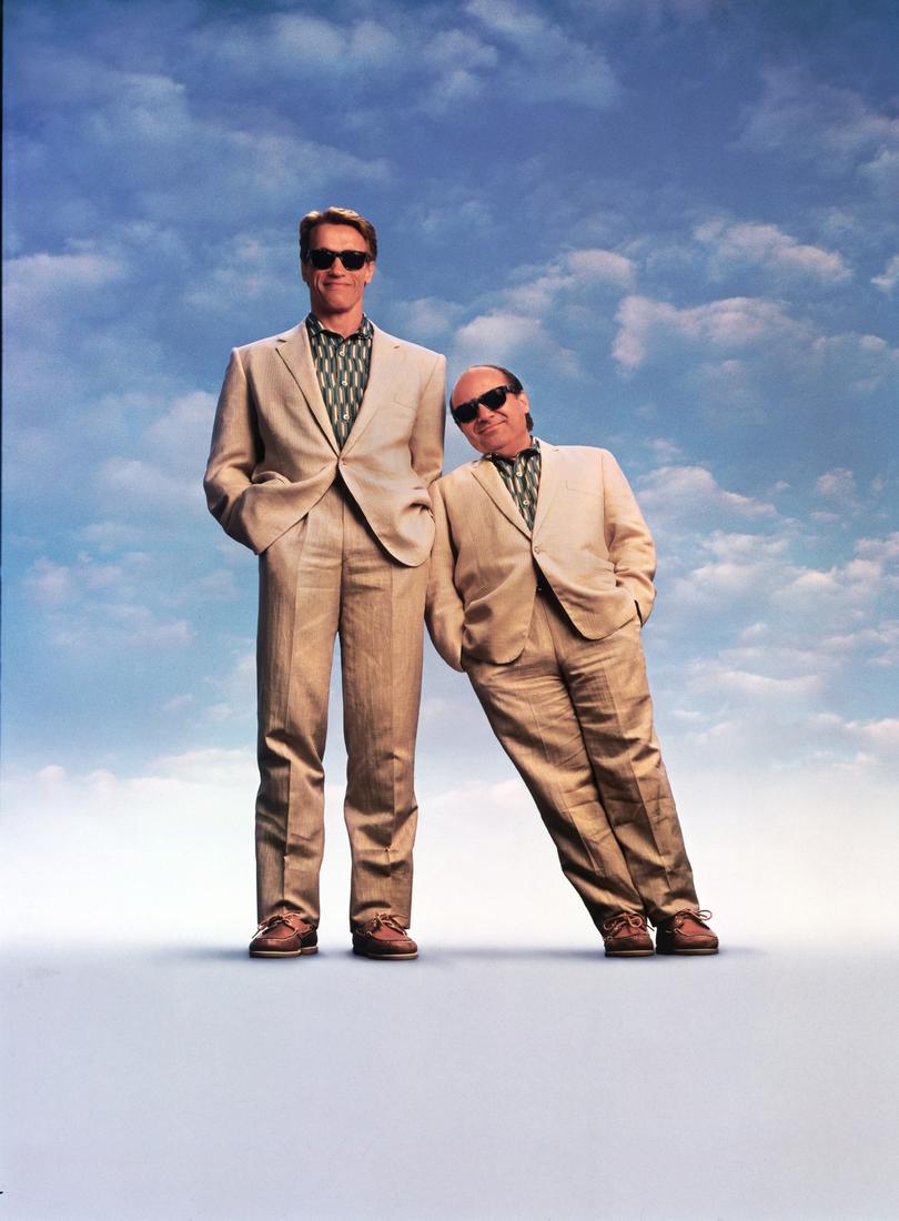 Arnold Schwarzenegger and Danny DeVito in Twins.