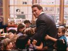 Arnold Schwarzenegger in Kindergarten Cop.