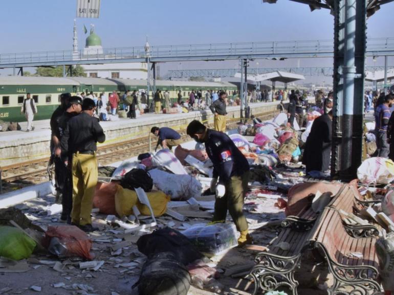 A separatist militant group has claimed responsibility for a deadly train station blast in Pakistan.