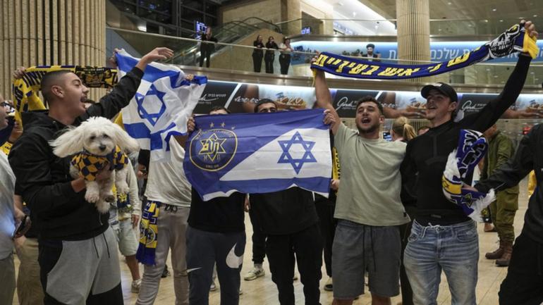 Maccabi Tel Aviv fans have returned to Israel following a match in the Netherlands.