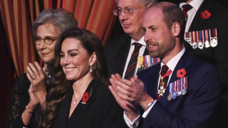 Kate, Princess of Wales and Prince William at the Royal British Legion Festival of Remembrance.