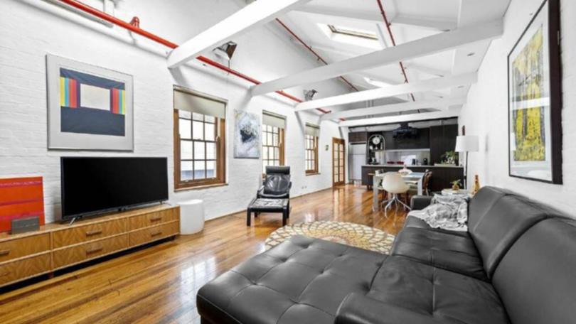 The living area at 4-6 Phoenix Lane, West Melbourne.