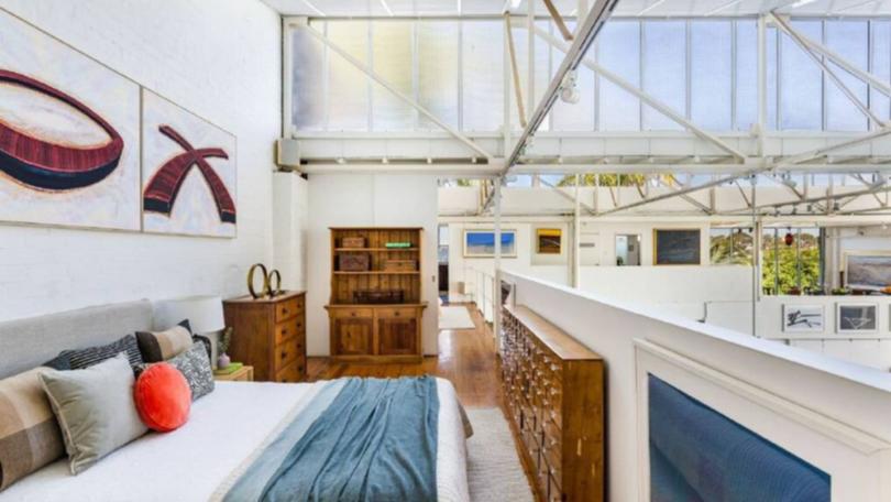 A bedroom at 23 Barr Street, Balmain on the market for $5.9 million.