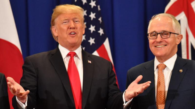 The Washington Post obtained a transcript of the conversation President Donald Trump had with Australian Prime Minister Malcolm Turnbull. (Mick Tsikas/AAP PHOTOS)